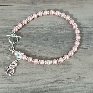 Awareness Breast Cancer bracelet handmade